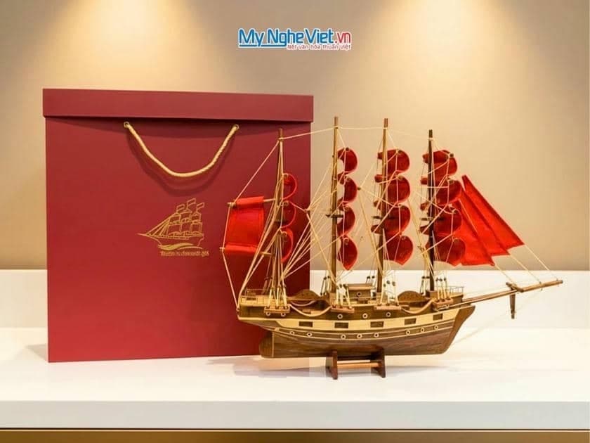 France II 40-Inch Handcrafted Wooden Model | Elegant Early 20th Century Windjammer