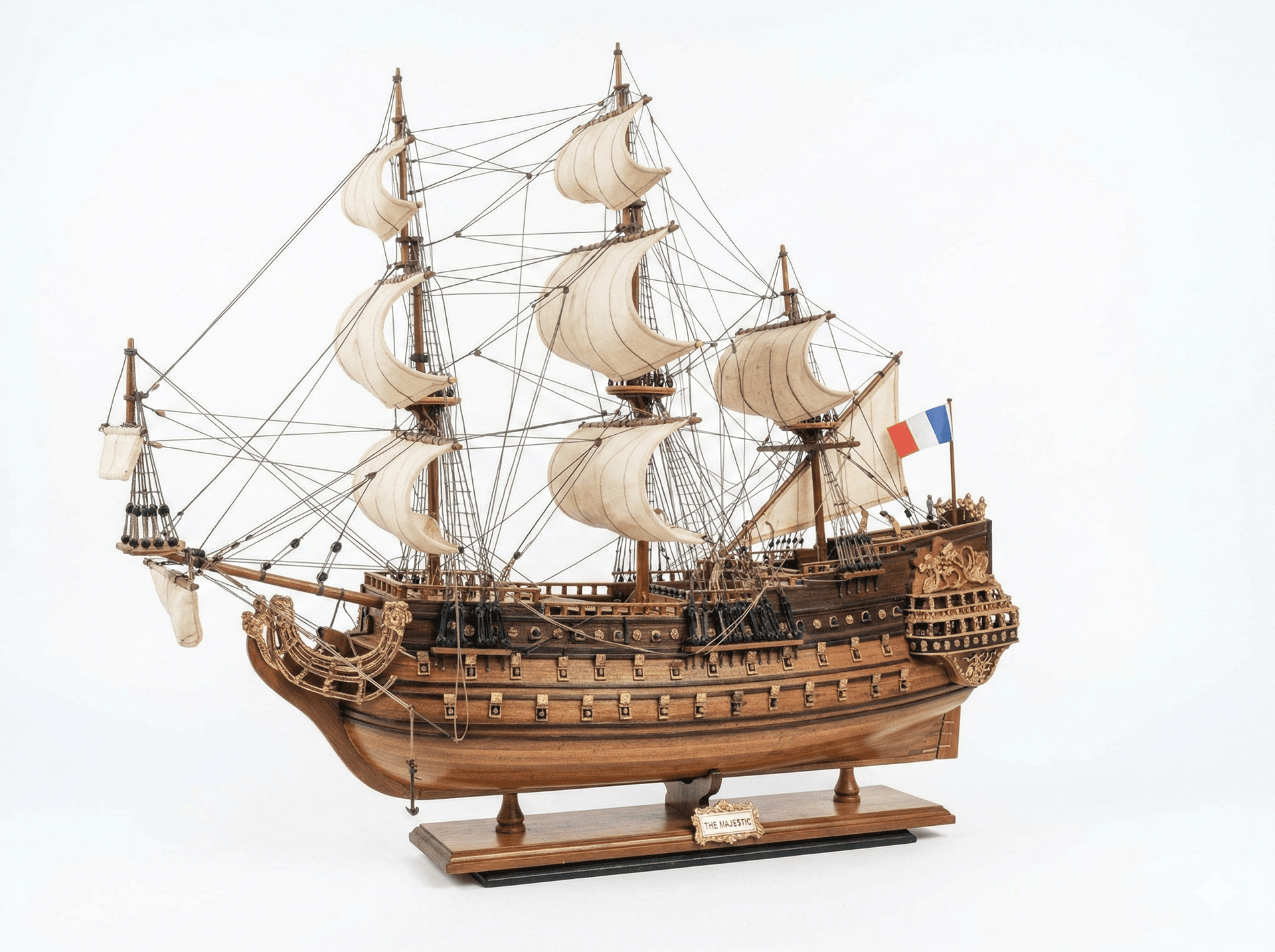 San Felipe 47-Inch Handcrafted Wooden Model Ship | Historic 17th Century Warship